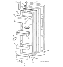 FRESH FOOD DOOR Diagram and Parts List for TPX24BIYAWW  General Electric Refrigerator