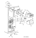 FREEZER SECTION Diagram and Parts List for TPX24BIYAWW  General Electric Refrigerator