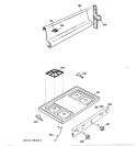 Part Location Diagram of WB61X0312 GE BACKSPLASH