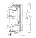 FRESH FOOD DOOR Diagram and Parts List for TFG24PEXCWH  General Electric Refrigerator