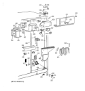 FRESH FOOD SECTION Diagram and Parts List for TFG24PEXCWH  General Electric Refrigerator