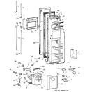 FREEZER DOOR Diagram and Parts List for TFG27PFXCBB  General Electric Refrigerator