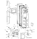 FREEZER DOOR Diagram and Parts List for TFG27PRXCWW  General Electric Refrigerator