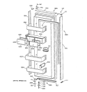 FRESH FOOD DOOR Diagram and Parts List for ZISW48DWA  General Electric Refrigerator