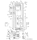 FREEZER DOOR Diagram and Parts List for ZISW48DXA  General Electric Refrigerator
