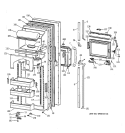 FRESH FOOD DOOR Diagram and Parts List for TFK27PFXCBB  General Electric Refrigerator