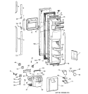 FREEZER DOOR Diagram and Parts List for TFT27PFXCAA  General Electric Refrigerator