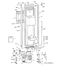 FREEZER DOOR Diagram and Parts List for ZISB36DXA  General Electric Refrigerator