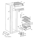 FREEZER SECTION Diagram and Parts List for ZISB36DXA  General Electric Refrigerator