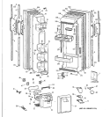 DOORS Diagram and Parts List for TFJ24JWXAAA  General Electric Refrigerator