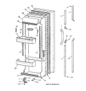 FRESH FOOD DOOR Diagram and Parts List for TFG25PRYABB  General Electric Refrigerator