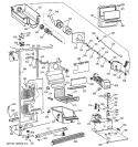 FREEZER SECTION Diagram and Parts List for TFG25PRYABB  General Electric Refrigerator