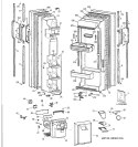 DOORS Diagram and Parts List for TFT25JWYAWW  General Electric Refrigerator