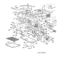 MICROWAVE BODY Diagram and Parts List for JKP77WP3WG  General Electric Microwave Oven Combo