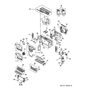 MOTOR, COMPRESSOR & SYSTEM COMPONENTS Diagram and Parts List for AZ21E15E5CV4  General Electric Air Conditioner