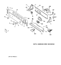 CONTROLS & BACKSPLASH Diagram and Parts List for WISR106DT5WW  General Electric Washer