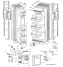 DOORS Diagram and Parts List for TFX20JRXDAA  General Electric Refrigerator