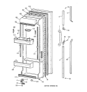 FRESH FOOD DOOR Diagram and Parts List for TFX22PRXDAA  General Electric Refrigerator