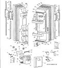 DOORS Diagram and Parts List for TFX22ZRXDAA  General Electric Refrigerator