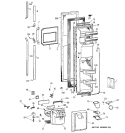 FREEZER DOOR Diagram and Parts List for TFX27PRXDBB  General Electric Refrigerator