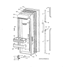 FRESH FOOD DOOR Diagram and Parts List for TFX27PRXDBB  General Electric Refrigerator
