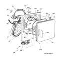 FRONT PANEL & DOOR Diagram and Parts List for DDSR475GT3AA  General Electric Dryer