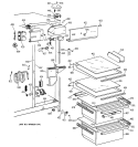 FRESH FOOD SECTION Diagram and Parts List for TFX22JWYDWW  General Electric Refrigerator