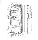 FRESH FOOD DOOR Diagram and Parts List for TFX25ZRYDAA  General Electric Refrigerator