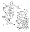 FRESH FOOD SECTION Diagram and Parts List for TFX25ZRYDAA  General Electric Refrigerator