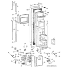 FREEZER DOOR Diagram and Parts List for TFX30PRYDBB  General Electric Refrigerator