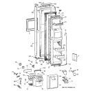FREEZER DOOR Diagram and Parts List for TPG21KRYAWS  General Electric Refrigerator