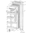 FRESH FOOD DOOR Diagram and Parts List for TPG21KRYAWS  General Electric Refrigerator