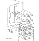 FRESH FOOD SHELVES Diagram and Parts List for TPG21JRYAWW  General Electric Refrigerator