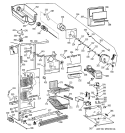 FREEZER SECTION Diagram and Parts List for TPG21BRXDBB  General Electric Refrigerator