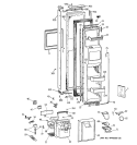 FREEZER DOOR Diagram and Parts List for TPG21KRYDWS  General Electric Refrigerator