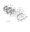 UPPER DOOR Diagram and Parts List for JRP24BW1BB  General Electric Wall Oven