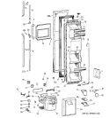 FREEZER DOOR Diagram and Parts List for TFG25PRYDBB  General Electric Refrigerator