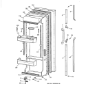 FRESH FOOD DOOR Diagram and Parts List for TFG25PRYDBB  General Electric Refrigerator