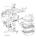 FRESH FOOD SECTION Diagram and Parts List for TFG20JRXDWW  General Electric Refrigerator
