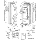 DOORS Diagram and Parts List for TFG24JRXDWW  General Electric Refrigerator