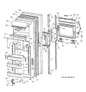 FRESH FOOD DOOR Diagram and Parts List for TFG24ZFXDWH  General Electric Refrigerator