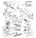 FREEZER SECTION Diagram and Parts List for TFG24ZFXDWH  General Electric Refrigerator