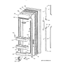 FRESH FOOD DOOR Diagram and Parts List for TFG27PRXDWW  General Electric Refrigerator