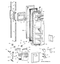 FREEZER DOOR Diagram and Parts List for TFG27ZFXDWH  General Electric Refrigerator