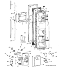FREEZER DOOR Diagram and Parts List for TFG25PEYDWH  General Electric Refrigerator