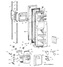FREEZER DOOR Diagram and Parts List for TFK27ZFXDAA  General Electric Refrigerator