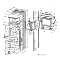 FRESH FOOD DOOR Diagram and Parts List for TFK27ZFXDAA  General Electric Refrigerator