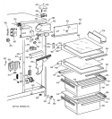 FRESH FOOD SECTION Diagram and Parts List for TFT20JRXDWW  General Electric Refrigerator