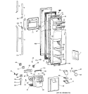 FREEZER DOOR Diagram and Parts List for TFT27PFXDWW  General Electric Refrigerator