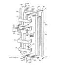 FRESH FOOD DOOR Diagram and Parts List for ZIS42NYA  General Electric Refrigerator